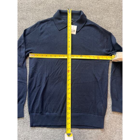 J.Crew Merino Wool Blend Sweater Polo Navy Small NWT - Picture 6 of 9